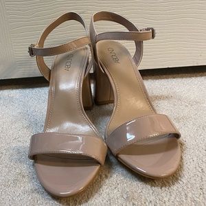ASOS nude block heel sz 8